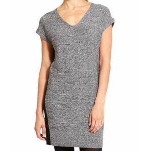 Athleta After Hours Grey/Black Short Sleeve Sweater Dress Size S
